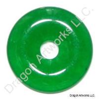 Symbol of Safety Green Jade Pi Disc Pendant
