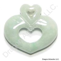 Double Heart Jade Pendant of Love