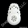 Artistic Design White Jade Double Dragon Pendant