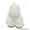 Chinese White Carved Jade Pendant of Wealth