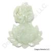 Chinese Jade Buddha Lotus Flower Pendant of Peace