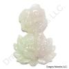Buddha Symbol and Lotus Flower Jade Pendant