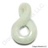 Carved White Jade Pendant of Twisted Eight
