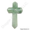 Detoxifying Green Carved Jade Cross Pendant