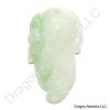 Corn Bat White Green Jade Pendant of Happiness