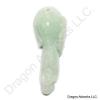 Elongated Corn Bat Carved Jade Pendant of Longevity