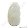Carved Yellow White Jade Pendant of Elegance