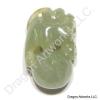 Carved Green Jade Pendant of Running Lion