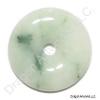 White Green Jade Pi Disc Pendant of Spiritual Health