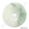 White Green Jade Pi Disc Pendant of Successful Business