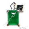 Long Life Rectangular Green Jade Pendant