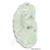 Chinese Jade Money Dragon Pendant of Admiration