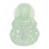 Tranquil Chinese Jade Pendant of Sitting Guan Yin