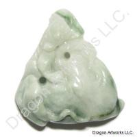 Chinese White Green Carved Jade Pendant