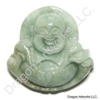 Carved Jade Laughing Buddha Pendant