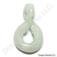 Blessings of Wealth Carved Jade Eight Pendant