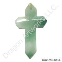 Chinese Jade Cross Pendant of Tender Nature