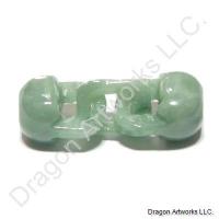 Carved Green Jade Pendant of Links