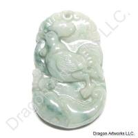 Chinese Zodiac Jade Pendant of Cute Rooster
