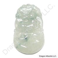 Lovely Green White Jade Pendant of Rabbit