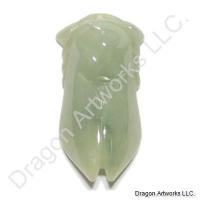 Lustrous Carved Green Jade Cicada Pendant