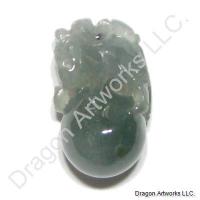 Carved Jade Lion Pendant of Improved Health