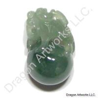 Carved Jade Lion Ball Pendant of Bravery
