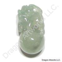 Carved Jade Lion Ball Pendant of Fame