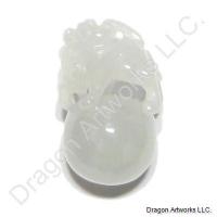 Carved Jade Lion Ball Pendant of Successful Career
