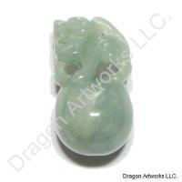 Carved Jade Lion Ball Pendant of Leadership