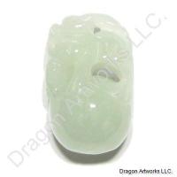 Carved Jade Lion Ball Pendant of Confidence