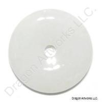 Evil Dispeller White Jade Pi Disc Pendant
