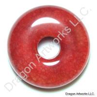 Red Jade Circle Pendant of Health