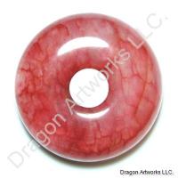 Red Jade Doughnut Pendant of Forever
