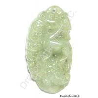 Green Jade Money Dragon Pendant of Honor