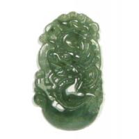Emerald Jade Dragon Pendant of Force