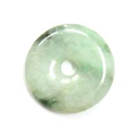 Lucky Charm Chinese Green Jade Pi Disc Pendant
