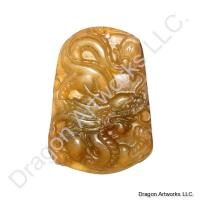 Chinese Zodiac Lucky Jade Dragon Pendant