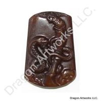 Chinese Zodiac Jade Snake Pendant of Ambition