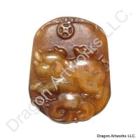 Chinese Zodiac Jade Pig Pendant of Joy