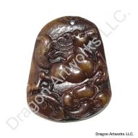 Chinese Zodiac Jade Pendant of Galloping Horse