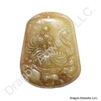 Chinese Zodiac Jade Tiger Pendant of Good Fortune