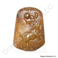 Jade Chinese Zodiac Ox Pendant from Heaven